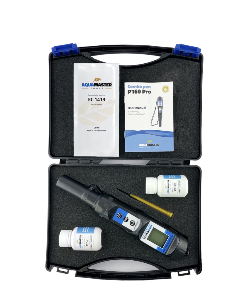 Aqua Master, P160 Pro Combo pH, EC, PPM, TDS & Temp Meter