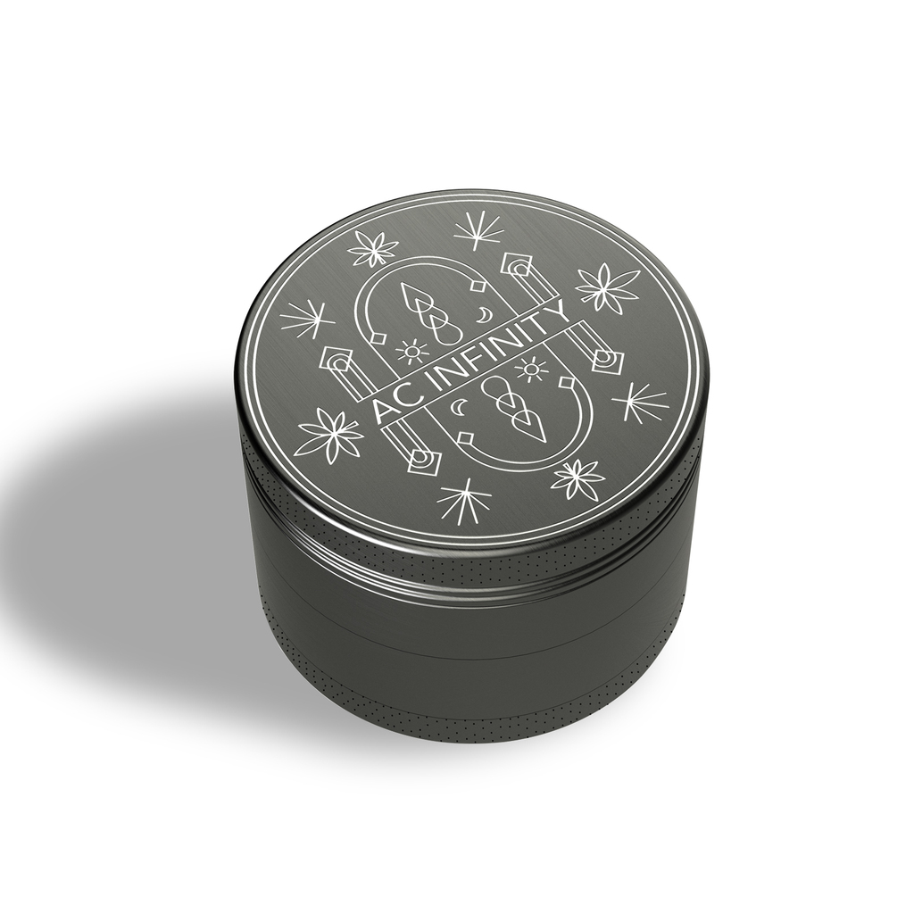 3-CHAMBER HERB GRINDER, BLACK, 2.5-INCH
