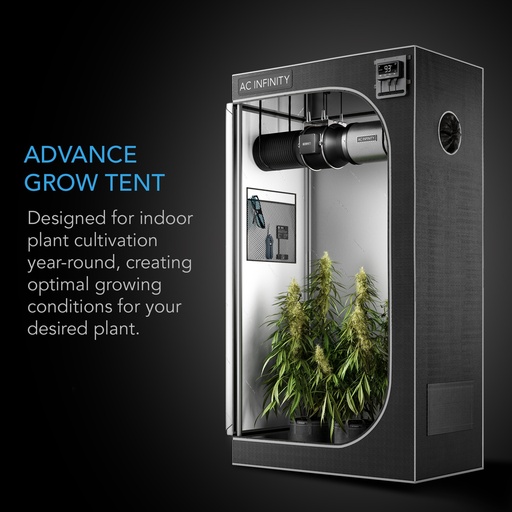 AC INFINITY CLOUDLAB 899, ADVANCE GROW TENT 8X8X6.7, 2000D DIAMOND MYLAR CANVAS, 96" X 96" X 80"