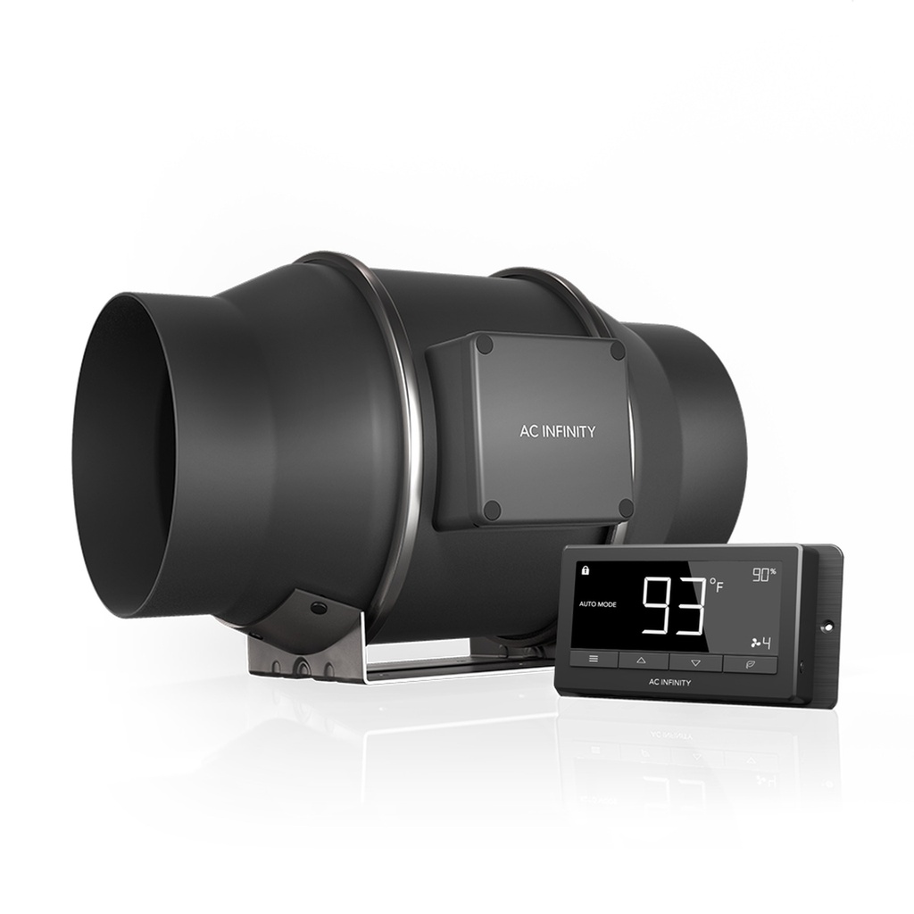 AC INFINITY CLOUDLINE T6, QUIET INLINE DUCT FAN SYSTEM WITH TEMPERATURE And HUMIDITY CONTROLLER, 6-INCH