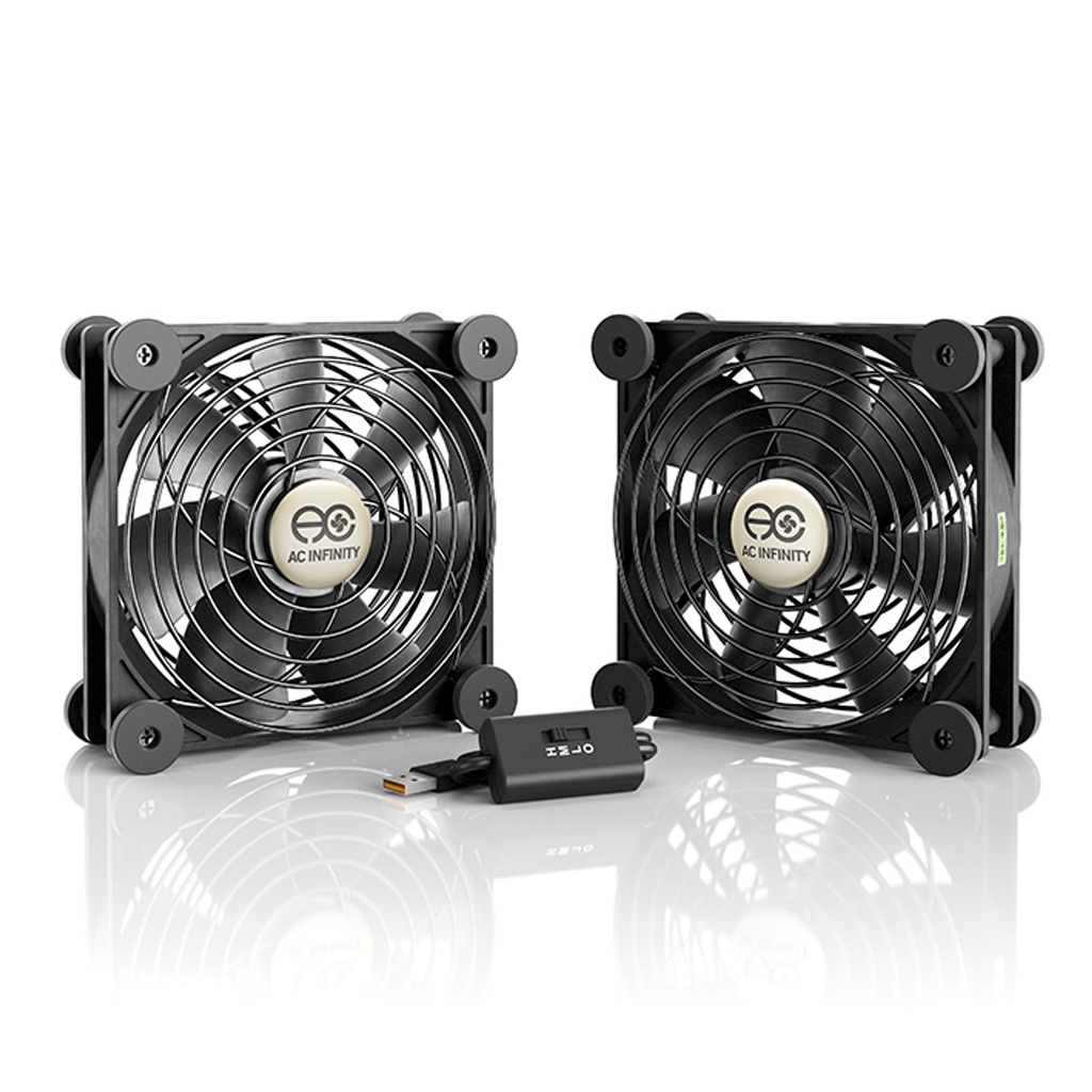 AC INFINITY, MULTIFAN S7, QUIET USB COOLING FAN, DUAL 120MM