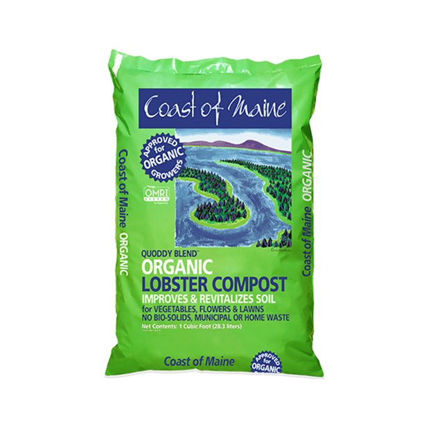 Coast of Maine OMRI Listed Quoddy Blend Lobster Compost Soil, 30 Pound Bag