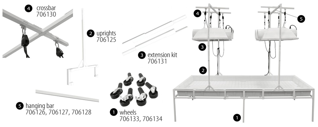 Fast Fit Components, caster wheels, 6pc