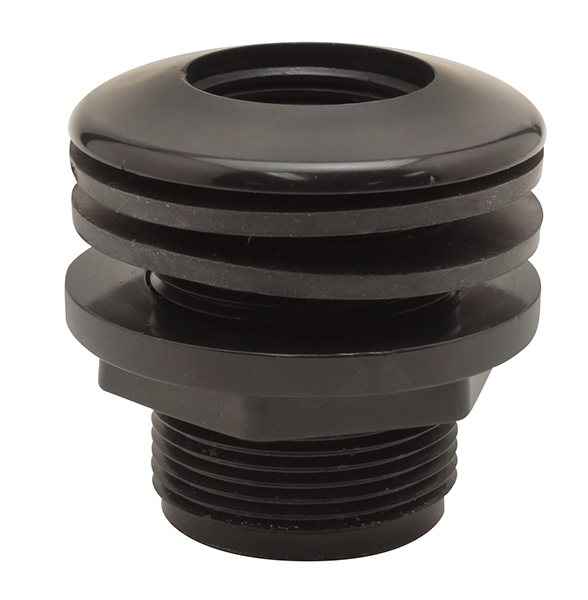 Hydro Flow Bulkhead Thread/Thread 3/4 in Hole Size 1-1/2 in