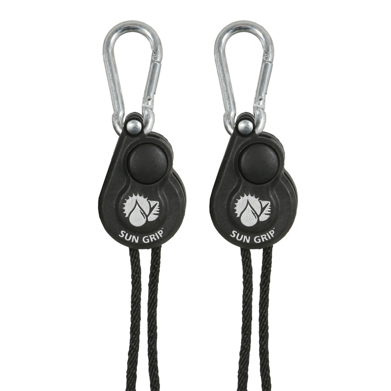 Sun Grip® Push Button Light Hangers 1/8 in - Black