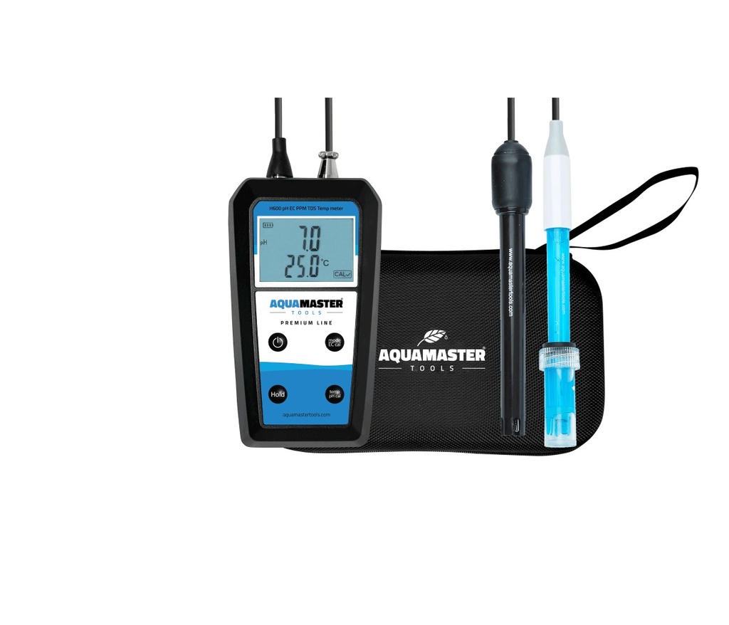 Aqua Master, H600 Pro, pH, EC, PPM, TDS & Temp Dual Handheld Meter 