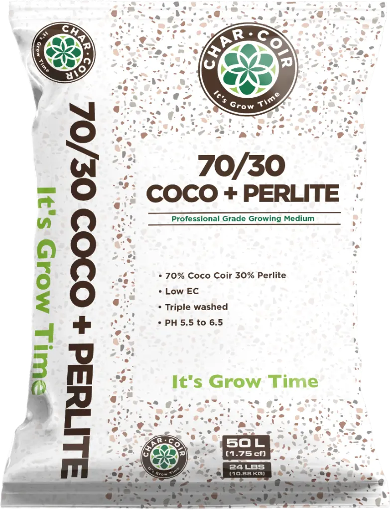 Char Coir, 70% Coco Peat + 30% Perlite