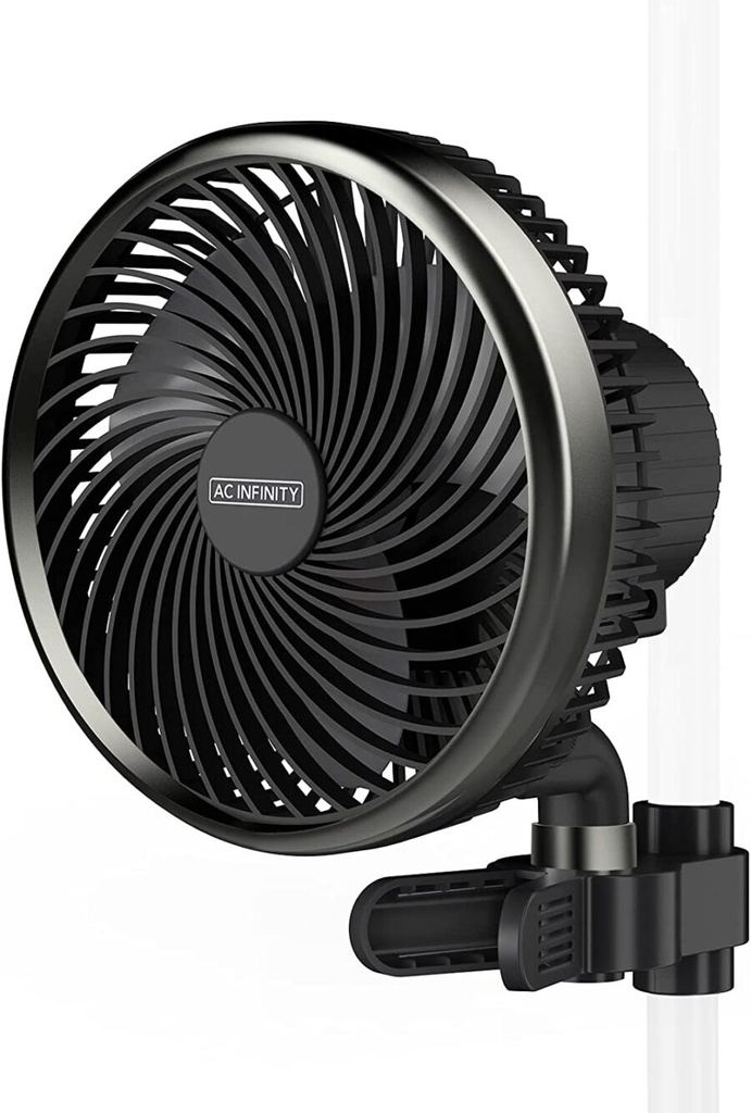 AC Infinity CLOUDRAY S9, 9” CLIP FAN WITH 10 SPEEDS, AUTO OSCILLATION 