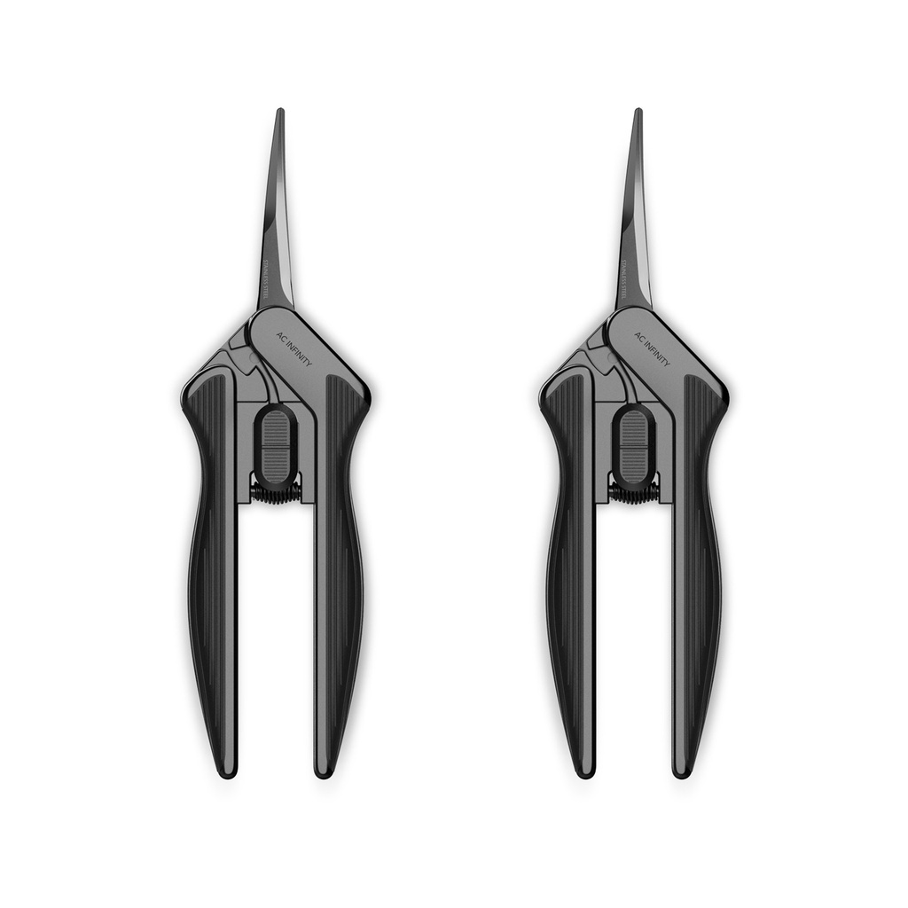 AC INFINITY STAINLESS STEEL PRUNING SHEAR, ERGONOMIC LIGHTWEIGHT, 6.6” STRAIGHT BLADES 2 Pack