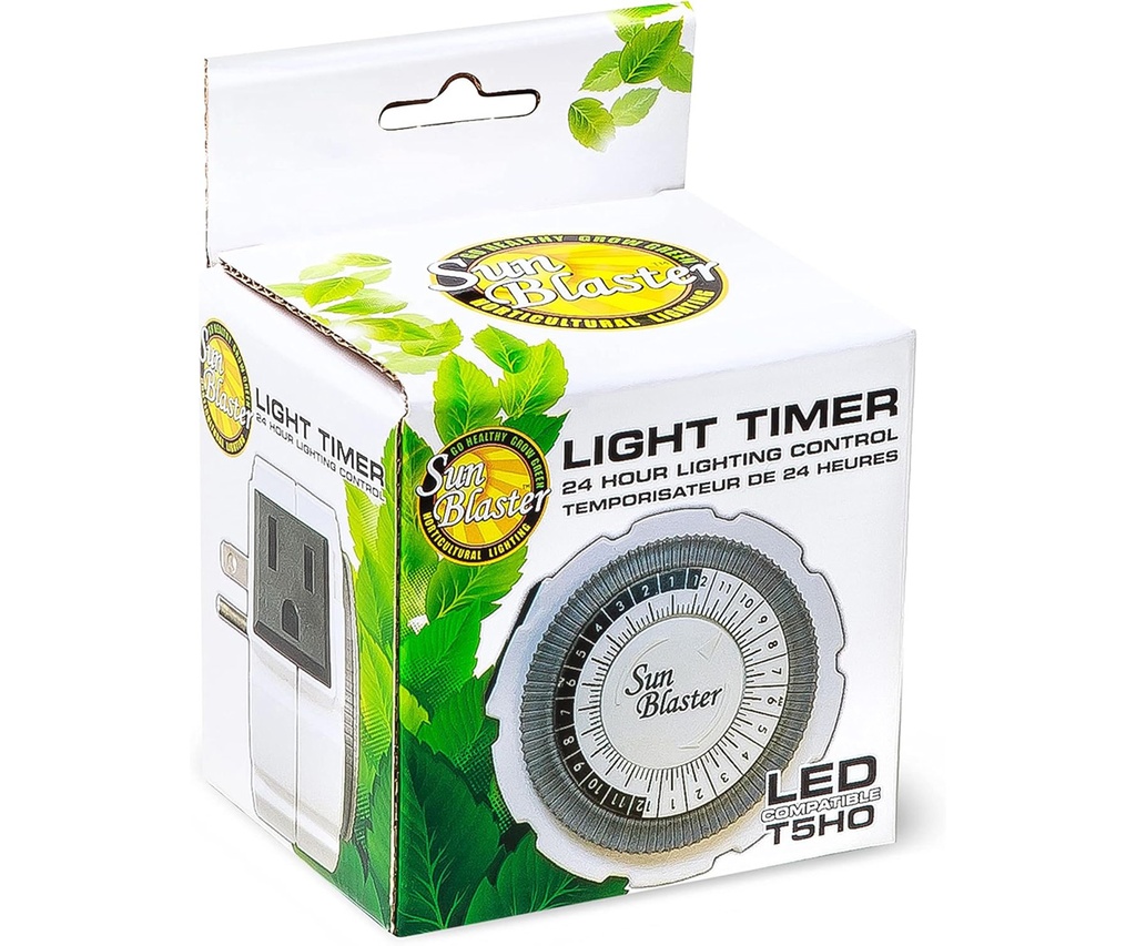 SunBlaster 24hr Analog Timer, Single Outlet, 5 Amp
