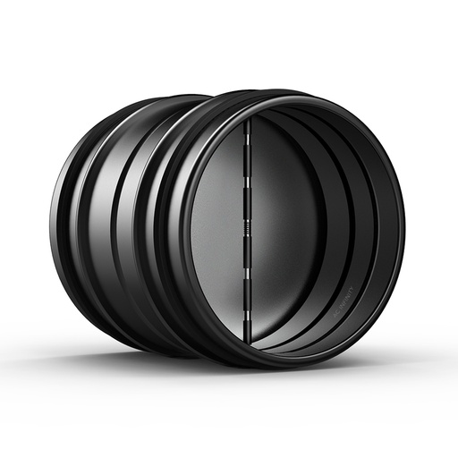 [AC-BDD8-B] AC INFINITY BACKDRAFT DAMPER DUCTING INSERT, 8-INCH, BLACK GALVANIZED STEEL