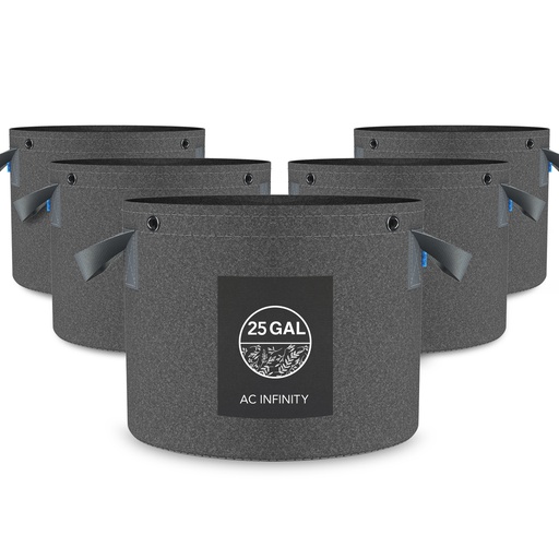 [AC-PFP25] AC INFINITY HEAVY DUTY FABRIC POTS, 25 GALLON