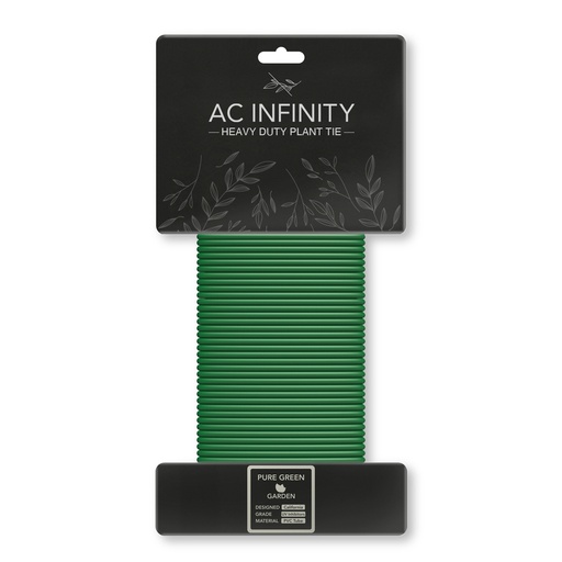 [AC-PTA3] AC INFINITY, HEAVY-DUTY TWIST TIES, THIN RUBBERIZED TEXTURE, 10M