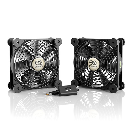 AC INFINITY, MULTIFAN S7, QUIET USB COOLING FAN, DUAL 120MM