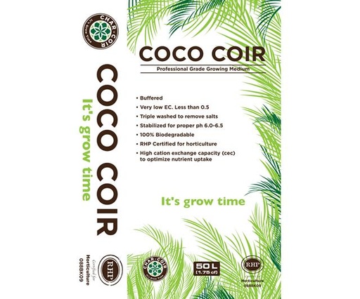 [CHCO50L] Char Coir 100% RHP Certified Coco Coir, 50 L