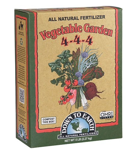 [DTEVG5] Down To Earth Vegetable Garden, 4-4-4, 5lb