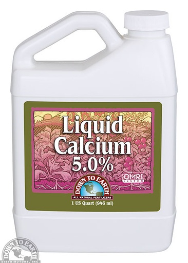 [13050] Down To Earth, Organic, Liquid Calcium 5.0%, 1Qrt