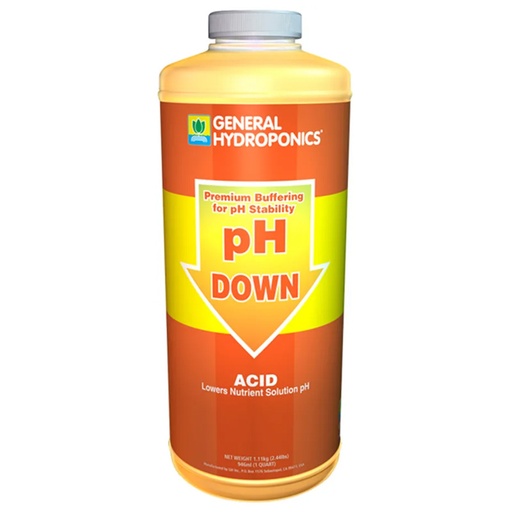[HGC722120] GENERAL HYDROPONICS pH Down Liquid 1 Quart