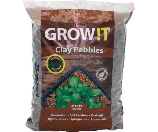 [GMC10L] GROW!T Clay Pebbles 4mm - 16mm 10L