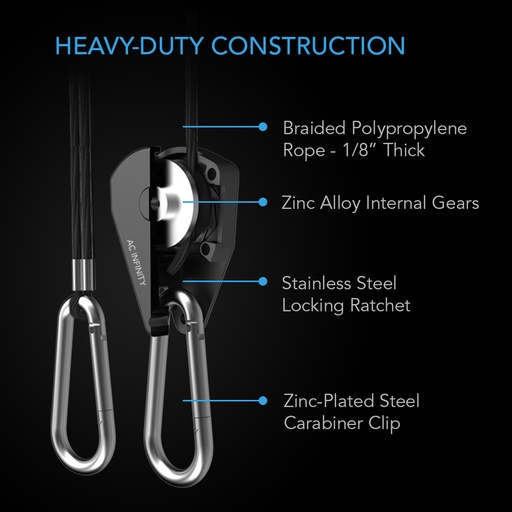 [AC-RHA3-2] HEAVY-DUTY ADJUSTABLE ROPE CLIP HANGER