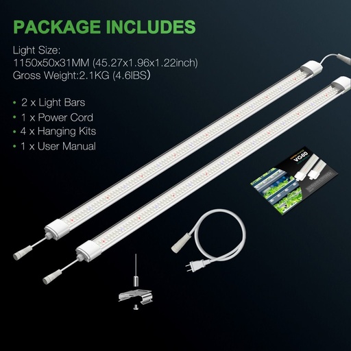 [VG-80] Mars Hydro, VG80 80W, 4FT LED T5 Grow light