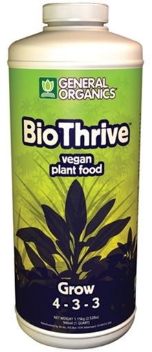 [HGC726800] General Hydroponics® BioThrive® Grow 4 - 3 - 3 