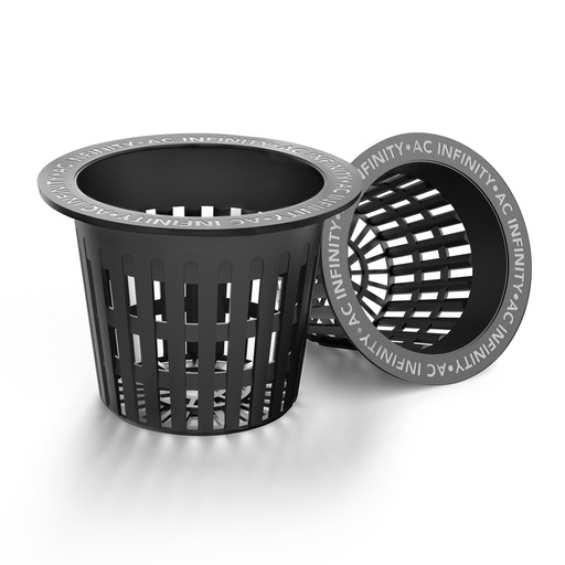 [AC-NCA4-25] Mesh Net Cups 4", Slotted Pots with Wide Lips, 25-Pack